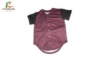 Wholesale Buttons Opening Custom Team Sportswear Plain Red Baseball Jersey Shirts from china suppliers