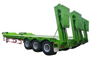 Wholesale Green 12ft 2 Axle Low Bed Semi Trailer Q345B Detachable Gooseneck from china suppliers