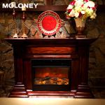 750mm Built In Electric Fireplace Classic Wood Burning Flame 2 Levels Adjustable