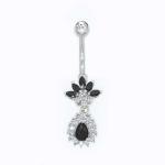 Clear Zircons Body Piercings Jewellery 14G Diamond Belly Ring