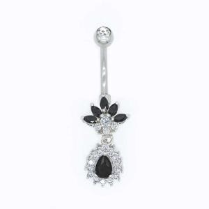 Wholesale Clear Zircons Body Piercings Jewellery 14G Diamond Belly Ring from china suppliers