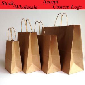 Wholesale Wholesale brwon craft paper bags for garment 5 sizes available/ Custom welcome from china suppliers