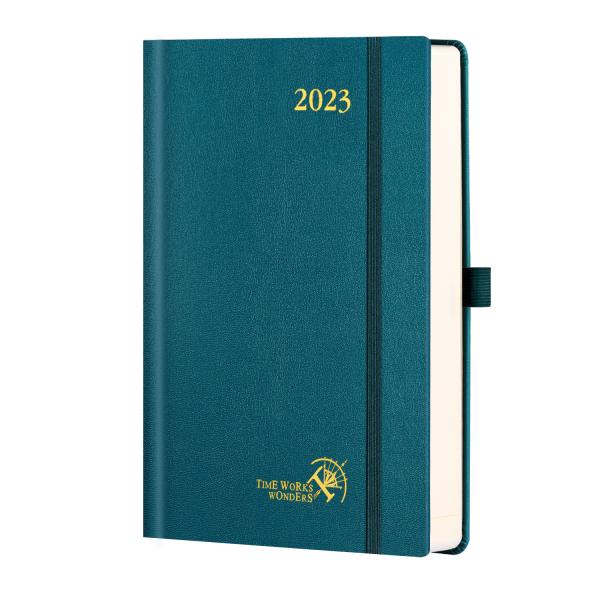 Leatherette Paper Hardcover OEM ODM A5 2023 Planner Daily Schedule Monochrome