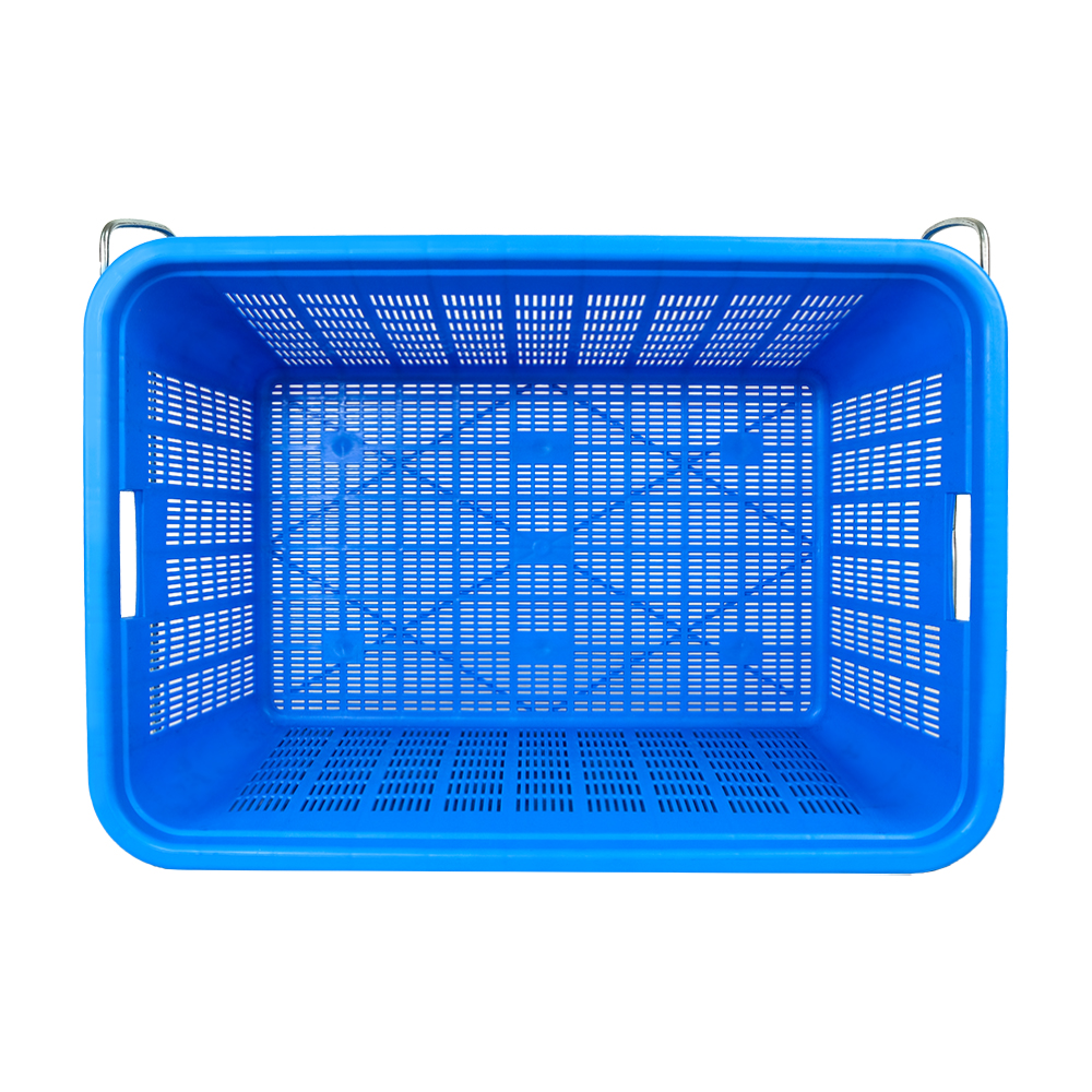 Supermarket Storage Container Agricultural PP Vented Mesh Crate Nestable Plastic Basket