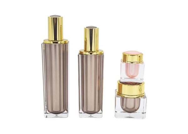 High-end Acrylic Skincare Set 15-30-50-100-120ml Square Lotion Bottle 15-30-50g