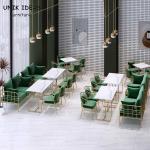Breakfast Break Room Commercial Booth Seating Furniture Cafe Gold Stainless