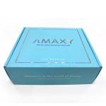 Blue Corrugated Cardboard Package Boxes 300gsm Gold Foil Stamping