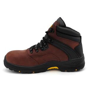 Wholesale Brown Crazy Horse Leather Shoes Industrial Protective Safety Boots S3 from china suppliers
