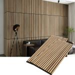 MQ Acoustic Wood Wall Panels for Interior PET Felt Board Wooden Acoustical Slat