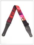Decorative Woven Personalized Guitar Straps With Leather Head