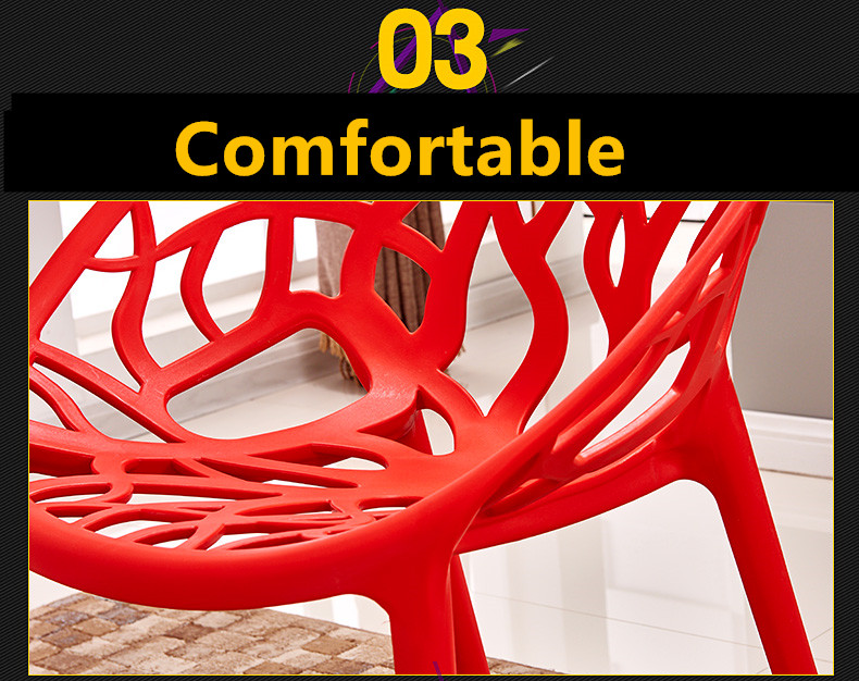Hollow Officeworks Plastic Chairs With Excellent Load - Bearing Capacity