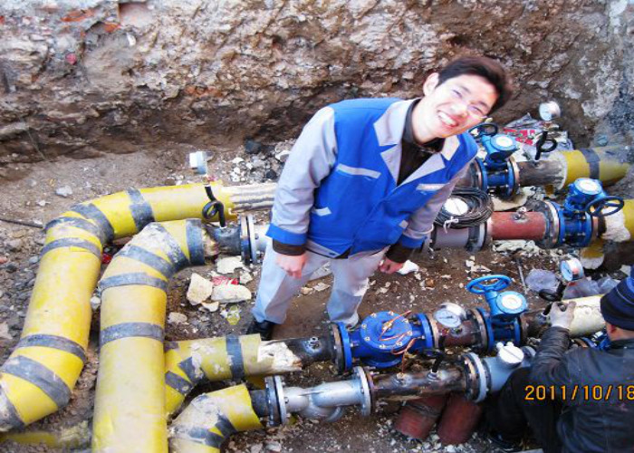 Sewage Flow Metering Magnetic Water Meter Hard Rubber Liner With Electrode 316l