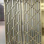 Decorative Golden Coating Stainless Steel Room Partition For Living Room