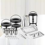 Wholesale Cost Family Cooking Pot Set 25pcs Stainless Steel 410 Cookware Cooking