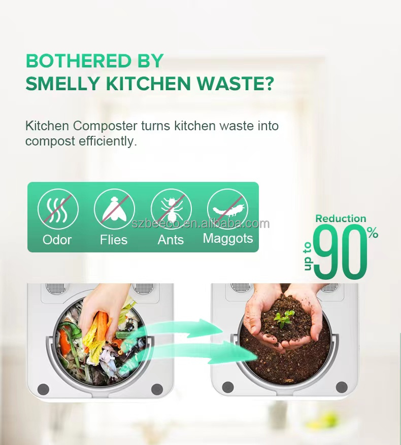 AI 5.2 Liters Tabletop Compost Machine Instant Kitchen Composter Low Noise With LCD Display