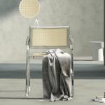 Modern Acrylic Stacking Kitchen Dining Room Arm Chair In Clear Fully Assembled