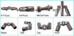 Eco - Friendly Chrome Pipe Connectors Dia 28mm Pipe Fittings Black