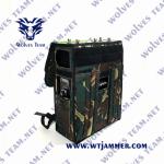 IP65 Powerful Backpack Cell Phone Jammer GPS GSM DCS 3G 4G 5G Blocker Coverage