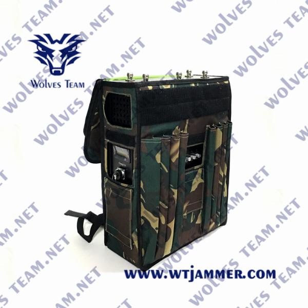 IP65 Powerful Backpack Cell Phone Jammer GPS GSM DCS 3G 4G 5G Blocker Coverage