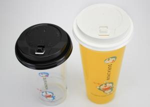 Wholesale 80mm 90mm black Paper Cups Lids , Custom Printed Disposable Coffee Cups from china suppliers