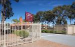 Powder coated tubular steel fence
