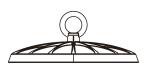 150W 110LM/W UFO LED High Bay Light Die Cast Aluminum 8KV Surge Protection 100w