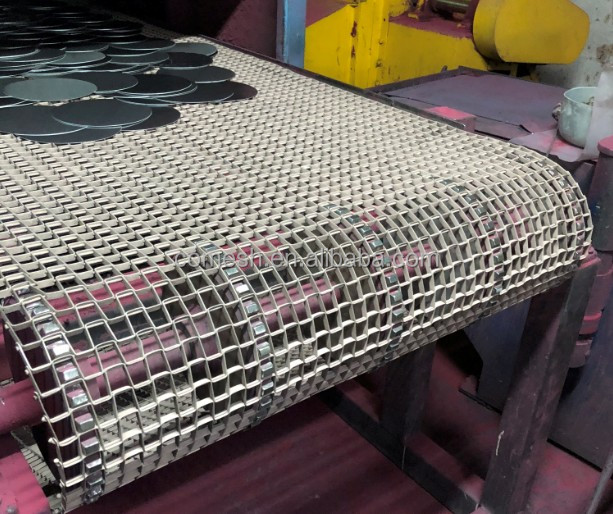 304 Stainless Steel Balanced Weave Conveyor Belt Bread Baking Chain Link Wire Mesh