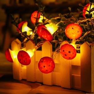 Wholesale Mushroom String Lights Battery Powered LED and USB Silver Wire for Girls Bedroom Nursery Party Patio Fence Plants Decor from china suppliers