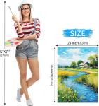24X36 Blank Pure Or Linen Cotton Large Stretched Canvas With Wood Frame For Oil