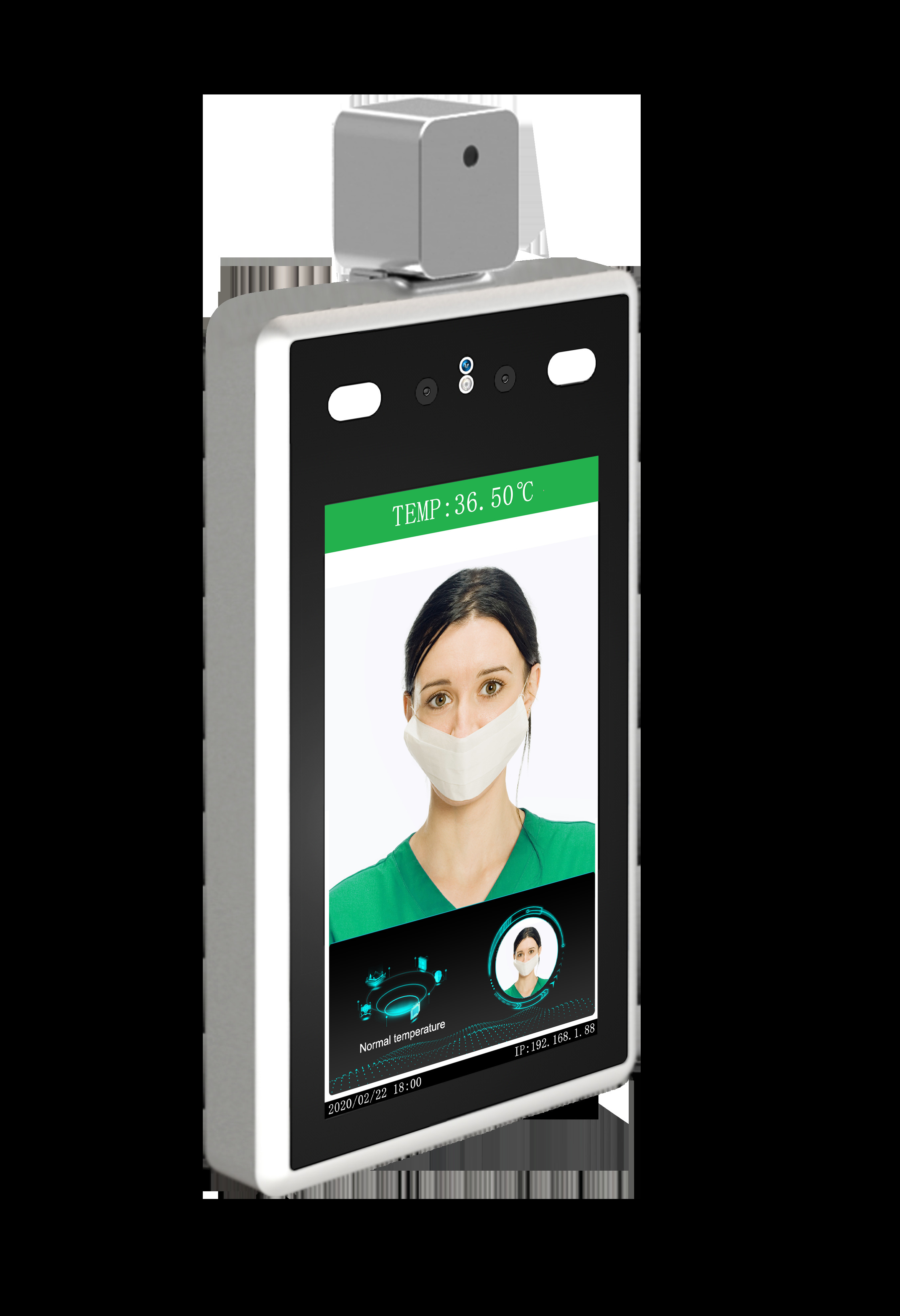 Face Recognition Non-Contact Infrared Thermometer 28-43° 12VDC Input 0.5M Distance