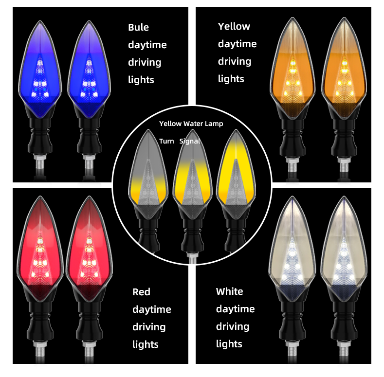 Universal Voltage 12V LED Waterproof Motorcycle Steering Lights Turn Signal Indicator