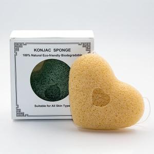 Wholesale Skincare Exfoliating Goose Yellow Heart Konjac Sponge Organic from china suppliers