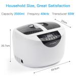 Stainless Steel Diamond Ring Ultrasonic Cleaner 2.5 Liter SUS304 Tank ABS