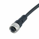 A Code Female M12 4 Pin Waterproof Cable Connector Custom Length Cable