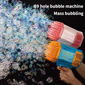 Wholesale 40 Holes Rocket Bubble Machine Gun Toy Soap Bazooka for Outdoor Activities from china suppliers