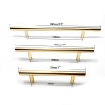 Electroplating Gold 190mm T Bar Stainless Steel Cabinet Handles For Living Room