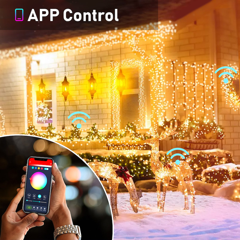 Outdoor Ip44 Waterproof Amazon Alexa Smart Light Bulbs Remote Control Decorative String