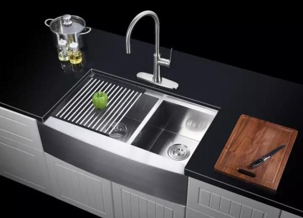 16G Thickness Undermount Stainless Steel Kitchen Sink Drainboard Brushed Surface