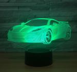 Racing Car 3D Night Light 7 Colors Change with Remote Control As Christmas Gifts