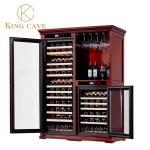 International Standard Wood Dual Zone Wine Cooler Cabinet Electric