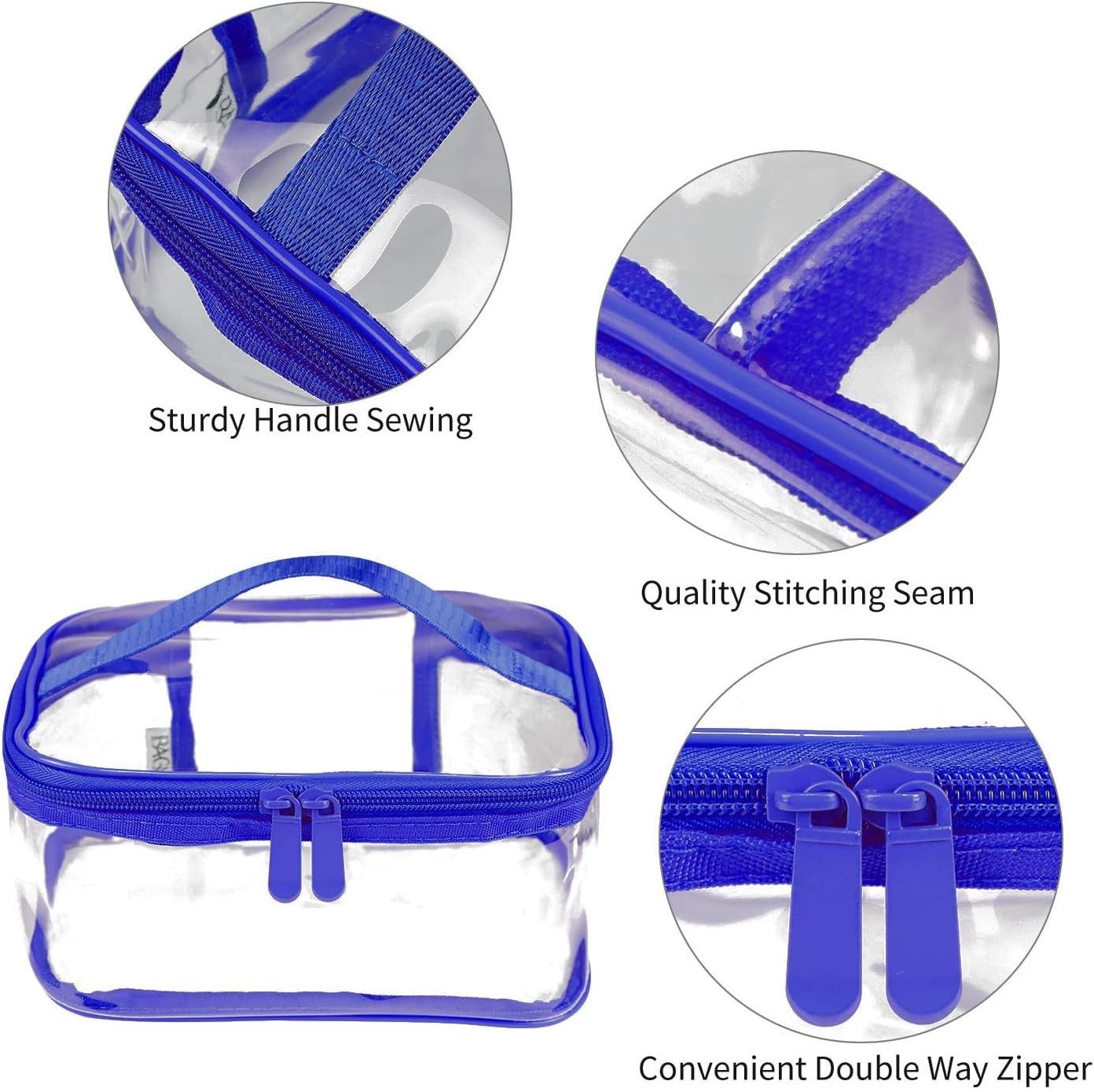 Large Clear Makeup Bag Zipper Waterproof Transparent Travel Storage Pouch