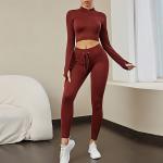 Sports Knit Two-Piece Set Europe and The United States New Hip Lift Elastic