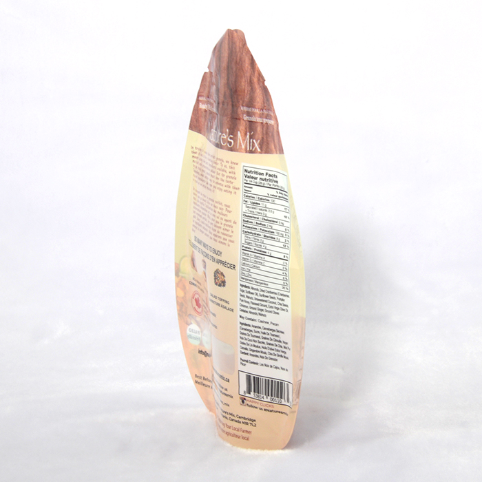 Custom Made Printed Special Design Sector Shape Plastic food Packaging Bag / Wrapping Bag