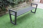 Waterproof Metal Park Benches , Anti Rust Mild Steel Bench With Armrests
