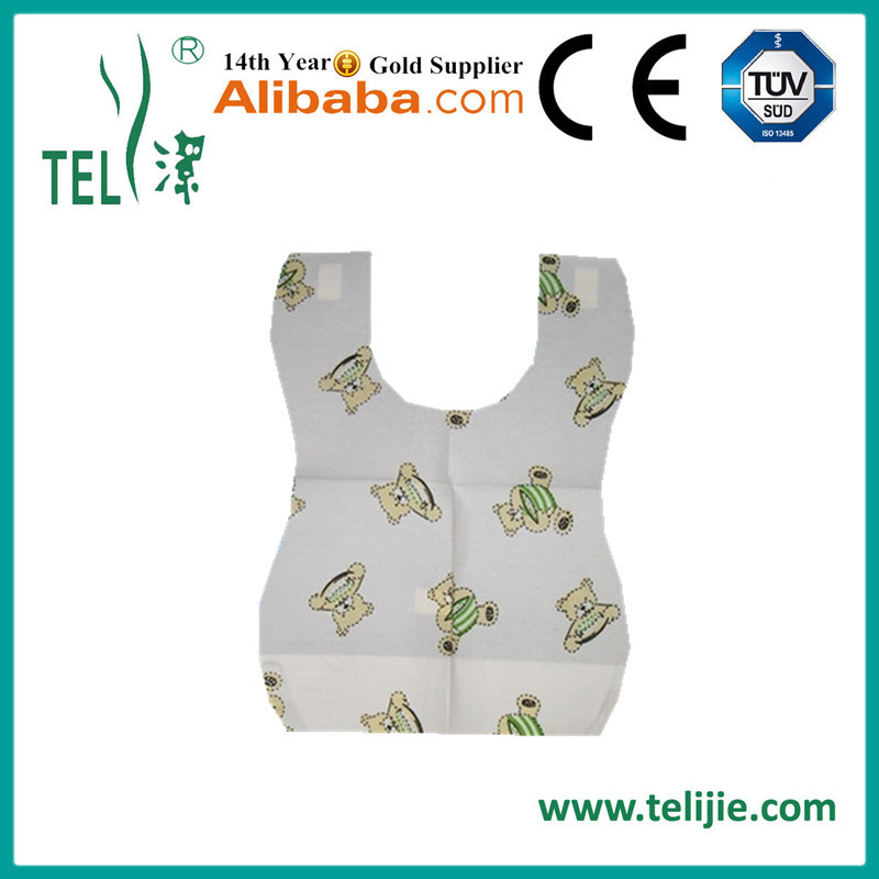 OEM Printed 36*66cm Disposable Child Bibs