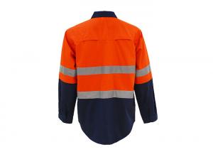 Wholesale Contrast Colors Hi Vis Waterproof Workwear , Comfortable Safety Work Shirts from china suppliers