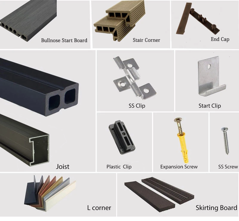 Custom Interlock Outdoor WPC Decking Board Above 18mm Thickness with Wood Grain Surface