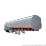 SS 24000L Fuel Tanker Semi Trailer , 2 Axle Fuel Transfer Trailer 24Kl - 27K