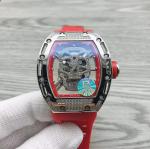 Men'S Fashion Casual Silicone Wrist Watch Sapphire Glass Automatic Mechanical