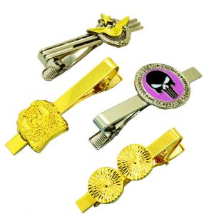 Wholesale Men Metal Tie Bar Clip Set Vintage with Rose Gold color Custom Logo from china suppliers